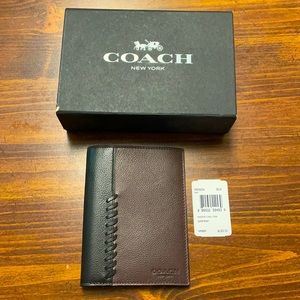COACH LEATHER PASSPORT WALLET